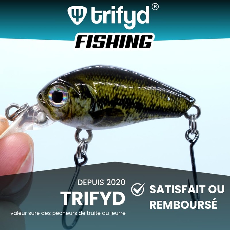 trifyd ® - Swimming Fish Trout Cranckbait 4cm Trout Box