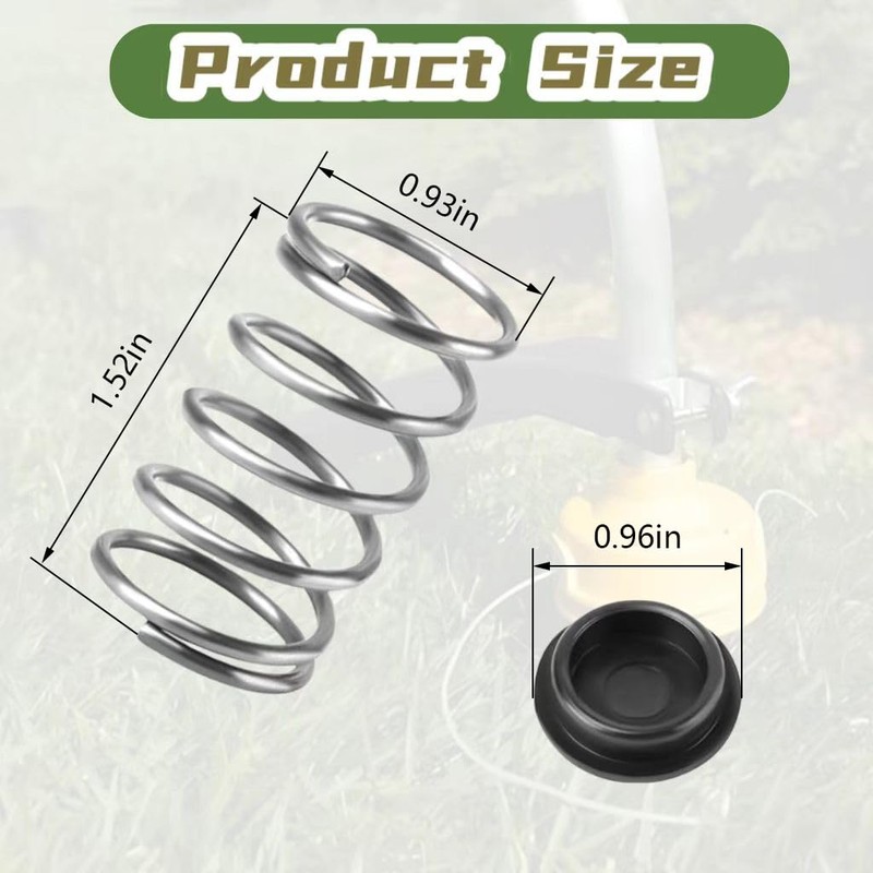4 PCS Trimmer Head Spring & Spring Cap Compatible with