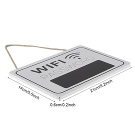 Señalización Colgante de pared Contraseña Pantalla Decoración Interior Al aire libre Cafetería Librería Colgante retro Pizarra(Blanco)