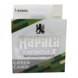 Rapala RLX100M100GC PE Line Lapinova X Camo Pattern 100m No. 10 120lb 4 Braid Green Camo