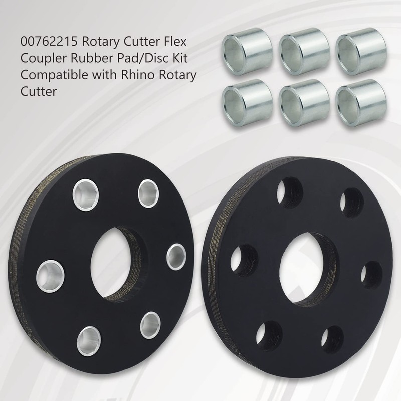 Haiouus 00762215 Ro-tary Cutter Flex Coupler Rubber Pad/Disc Kit, Compatible