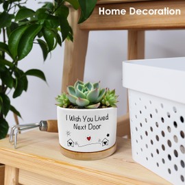ROXMART I Wish You Lived Next Door Gifts Plant Pots Succulent Planters
