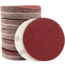 100 pieces 2 inch 50 mm round sandpaper disc sand sheets grit 40 Velcro sanding disc for Sander grits single grit set