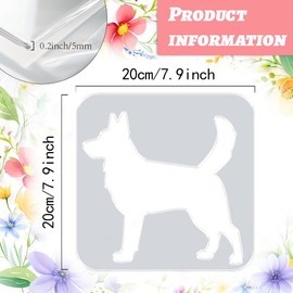 beinkmake Dog Template Acrylic Clear Valet Tray Cute Sitting Dog Router Template for Woodworking Drawing Inlay Templates Board Handicraft Decorative Templates