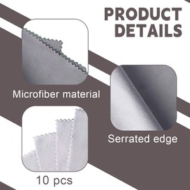 MEXRUMI Glasses Cleaning Cloths, Pack of 10 Microfibre Cleaning Cloths (15 x 18 cm) for Camera, Lens, Glasses, Mobile Phones, Tablets, Screens