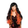 Black Orange Long Wig Adult FANTASY WIG- BLK/ORNGE