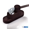XFORT® 4 Pack Brown Lockable Window Restrictor with Key, 20cm