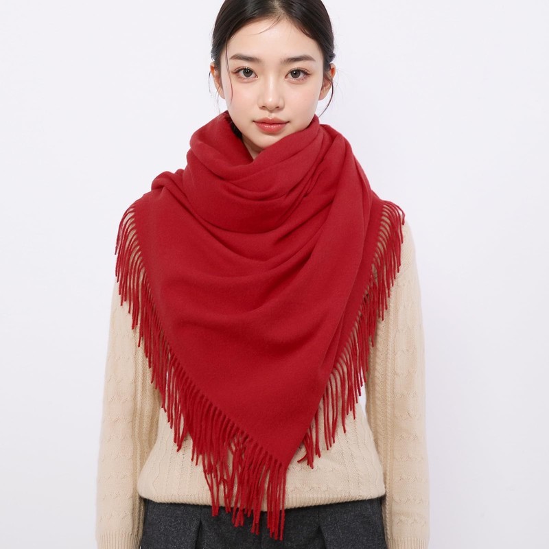 RIIQIICHY Scarf, Women's Cashmere Touch Scarf, Large Scarf, Wedding, Solid,