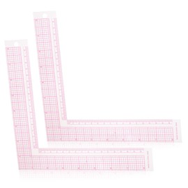 TEHAUX 2pcs Square Ruler for Tailoring and Sewing Design Ruler Scale for Accurate Measurement Clothing Design and Pattern Making