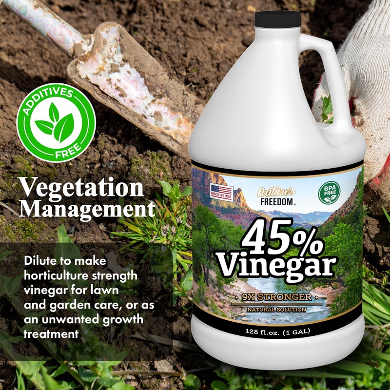 Nature's Freedom 45% Concentrated Vinegar, 2 Gallon - Dilutes to