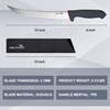 DELFINA Curved Breaking Knife 10 inch W/Sheath & SoftGrip Handle,