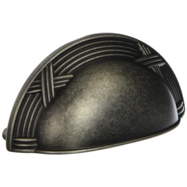 Cosmas 9461WN Weathered Nickel Cabinet Hardware Bin Cup Drawer Handle Pull - 3" Inch (76mm) Hole Centers