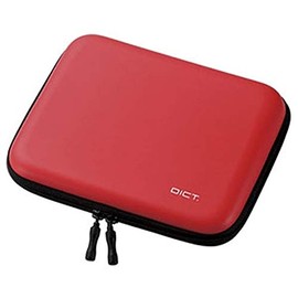 ELECOM DJC-006LRD Electronic Dictionary Case, Semi-Hard Type for Electronic Dictionaries with Voice Function, Red, red