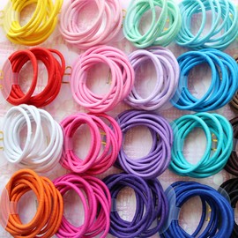 Hair Rubber Children's Hair Rubber Baby Hair Rubber Small Kids Hair Accessories Girls Hair Ornaments Colorful (HG01 Set of 10 Colors x 10 Pieces)