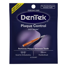 DenTek DenTek Easy Brush Interdental Cleaners | Brushes Between Teeth | Standard | Mint Flavor | 10 Count