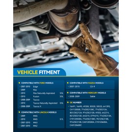 PHILTOP Catalytic Converter Kit Compatible with Ford 2007-2010 Edge/MKX/MKZ, 2007-2015 CX-9, 2008-2009 Taurus/Taurus X/Sable, 2010 Fusion/Taurus 3.5L, 2009 Flex/MKS, 2010 Flex 3.5L, 2010 MKS 3.7L