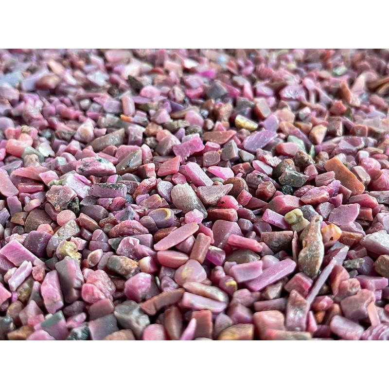 Ruby Chips – Natural Mini Ruby Stones, Crushed Undrilled Ruby,