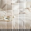 WARMDERN Boho Duvet Cover Set King Size,Khaki Striped Duvet Cover