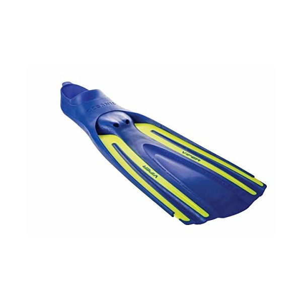 Oceanic Viper Full Foot Dive Fins - Blue/Yellow, Size -3-4