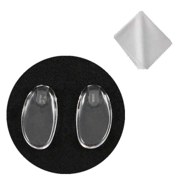 BEHLINE Eyeglass Nose Pads Replacement for Silhouette Frameless Glasses Eye Glasses and Eyewear Frames,Soft Silicone Plug in Eye Glasses Parts Push in Nose Piece,Clear Repair Kit