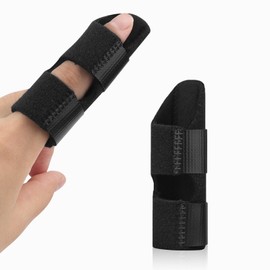 HLOES Trigger Finger Splint,Finger Braces Joint Stabilizer,Adjustable Mallet Splint and Hand Brace,Finger Straightener for Arthritis-Breathable Comfy Finger Guard Protector.