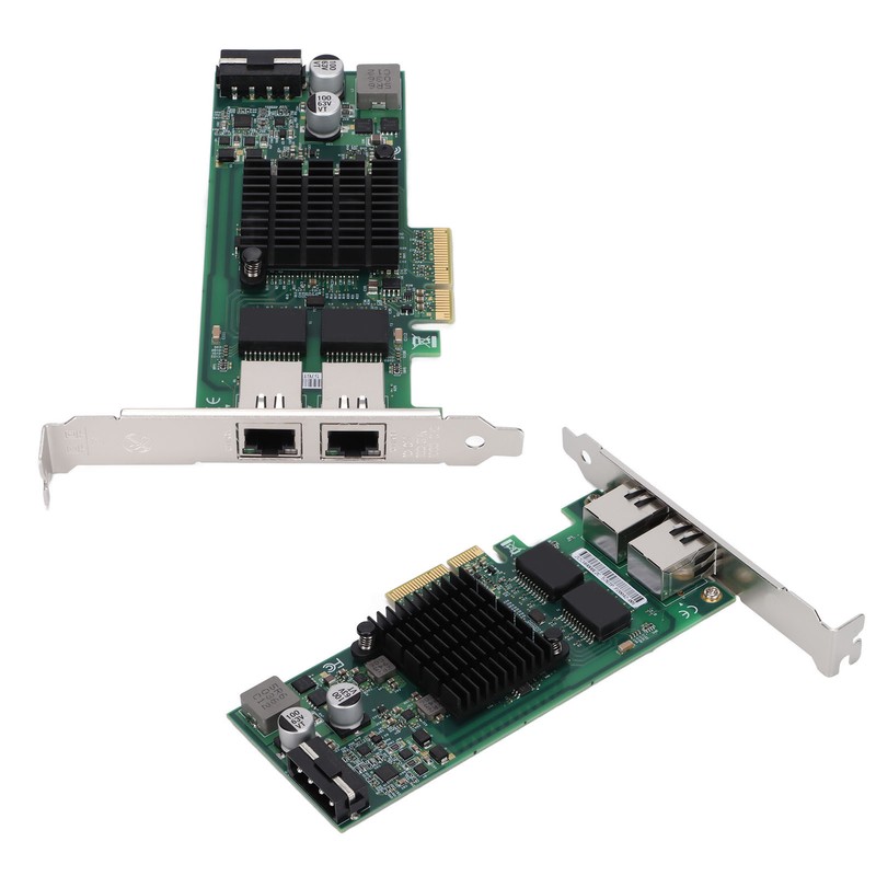 Network Card PCIE X4 Rj45 10/100/1000Mbps Gigabit Dual Port Electric