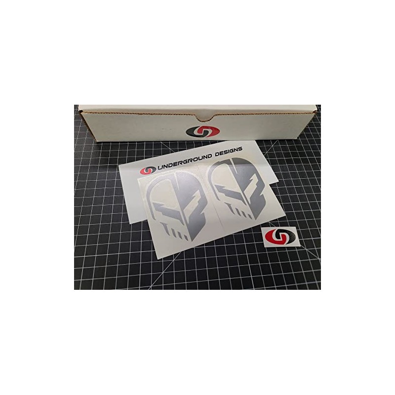C8 Skull Racing Decals (2-Pack) Jake Skull Sticker 6.2L V8