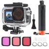 FitStill 164FT/50M Waterproof Case & 3 Filters & Floating Hand