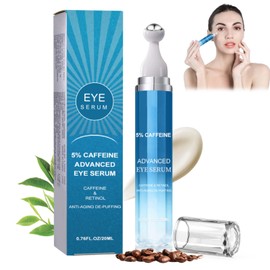 Allony Caffeine Eye Cream, Augencreme Gegen Falten und Augenringe, Augencreme Gegen Tränensäcke, Augencreme Feuchtigkeit Augenserum, Reparieren und Befeuchten Augenpflege, Augenpartie Aufhellen(20ml)