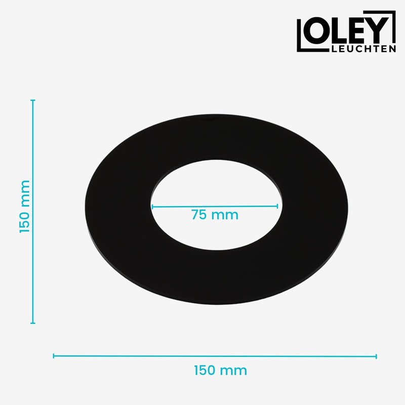 Compensation panel for recessed spotlights Ø 15 cm with spring