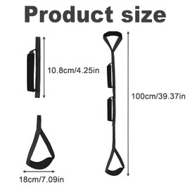 Aufstehhilfe, Gehhilfe für Senioren mit Gepolsterten Handgriffen, 104 cm Leg Strap, Beinhebergurt für Behinderte und Nach Hüftoperation, Ideal für Ältere Menschen und Reha