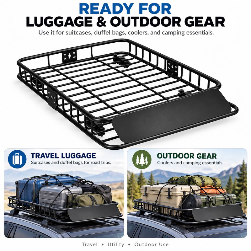 Roof Rack Cargo Basket for SUVs & Trucks – 200