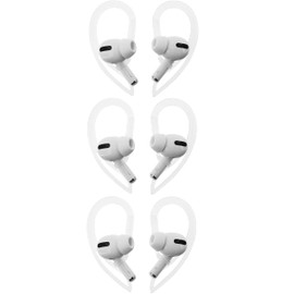 ALXCD Ear Hooks Replacement for Air Pods Pro, Anti-Slip Adjustable Over-ear Soft TPU Earhook [Anti Slip][Anti Lost], Compatible with AirPods Pro AirPods1 AirPods2 Headphones, 3 Pairs Clear