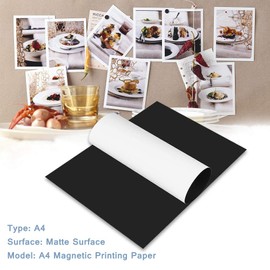 Inkjet Printing Sheet, 5 Pieces A4 Magnetic Paper for Common Inkjet Printers, 210 * 297 mm (White)