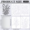 FINGERINSPIRE 4 Pcs Bark Camouflage Stencil 11.7x8.3 inch Camouflage Grass