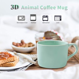 Taza de café 3D con diseño de oso panda en el interior, bonita figura hecha a mano, Navidad, cumpleaños, sorpresa para amigos, familia y niños, taza de oficina para parejas (8 onzas Panda)