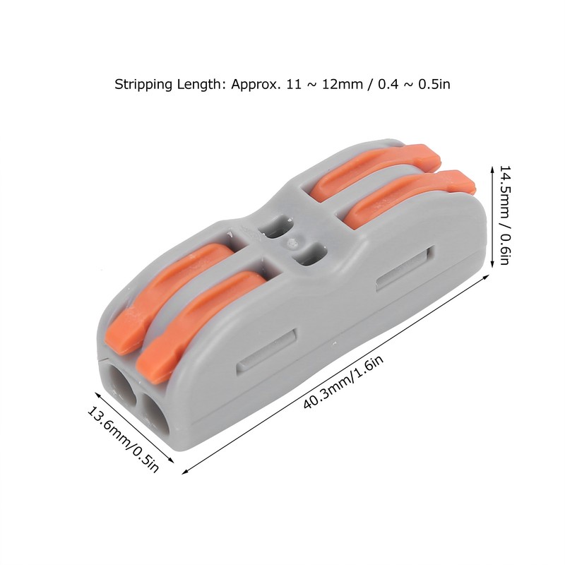 50Pcs Conductor Terminal Quick Compact Soft Hard Wire Connectors Industrial