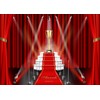 Loccor 7x5ft Fabric Red Curtain Backdrop Red Carpet Awards Background