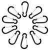 Temlum 10 PCS Aluminum Alloy Carabiner 4/4.7/5.9/6.6/7.5 cm Clip Gourd