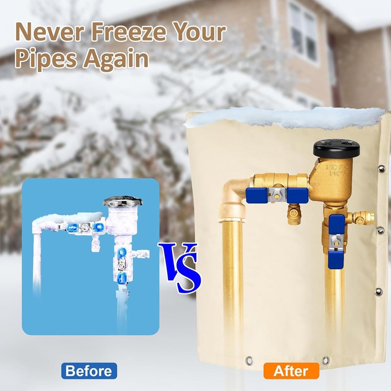 Backflow Preventer Cover, Insulation Cover Suitable for Backflow Preventer, Pipe