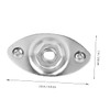 Abaodam Oval Indented Pickup Jackplate Socket for Electric Guitar Chrome