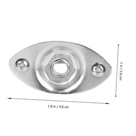 Abaodam Oval Indented Pickup Jackplate Socket for Electric Guitar Chrome Jack Output Plate Durable Replacement for Guitar Lovers Easy to Install