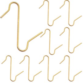 Acronde 200PCS Christmas Ornament Hooks Christmas Tree Z-Hooks Ornament Hanger Metal Wire Hanging Hook for Christmas Tree Christmas Balls Party Decorations (Gold)