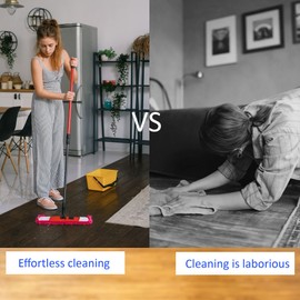 M METERXITY 1 Pair Washable Cleaning Shoes Cover - Floor Cleaning Dust, Chenille Microfiber Duster Mop Slippers, Apply to House Office Room (Purple)