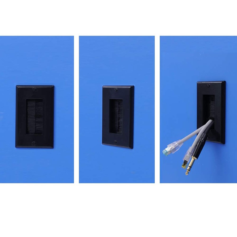 VCE Single Brush Wall Plate with Single Gang Low Voltage