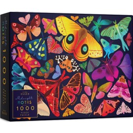 Elena Essex Jigsaw Puzzles for Adults 1000 - Midnight Moths/Jigsaws/Jigsaw Puzzle/Butterfly Rainbow Gradient Puzzle/jigsaw puzzles size 70x50cm