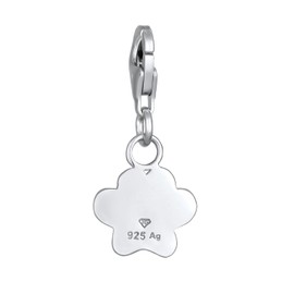 Paw Charm Pendant with Lobster Clasp for Charm Bracelet Made of 925 Sterling Silver Cat Dog Paw for Women and Girls, Sterling Silver