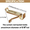 Kowibcl 2Pcs Adjustable Curtain Rod Bracket for 9/16 inch Diameter