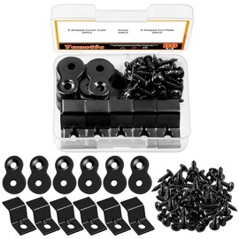 Tanstic 80 Pieces Table Top Mounting Assortment Kit, Including 20-Pack Z Clips, 20 Pieces Picture 8 Fixings, 40 Pieces Screws, Heavy Duty Hardware Desk Top Attachment for Wood