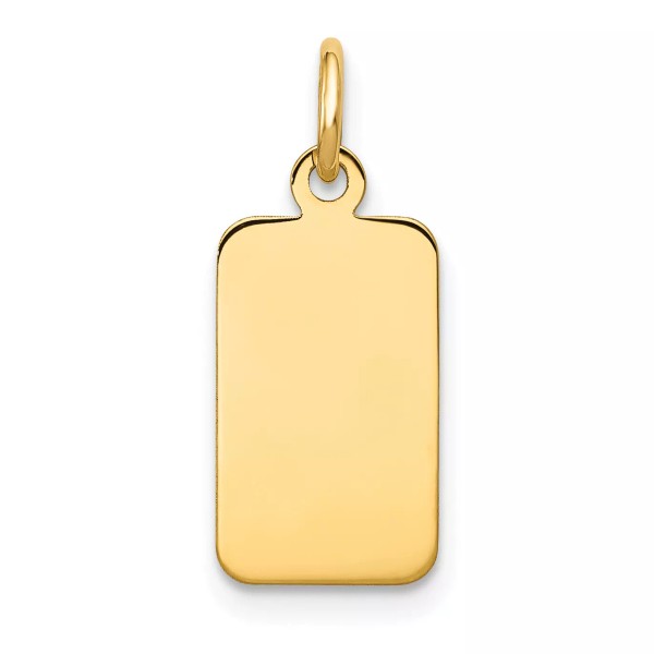 G & W 14k Plain .009 Gauge Engravable Rectangular Disc
